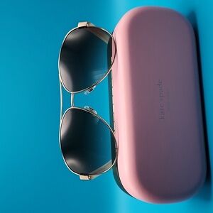 New Kate Spade Dalia Sunglasses gold with warm brown gradient lens & case**